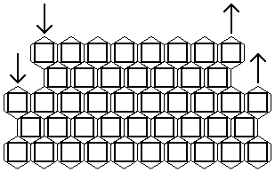 a network with many Hopfield nets in a hexagonal arrangement, inputs on the left, outputs on the right